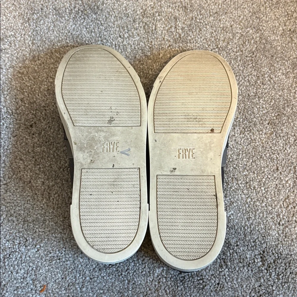 Frye Slip On Shoes Metallic Dark Gray